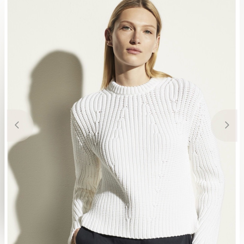 Vince Lightweight mirrored rimmed sweater, small
